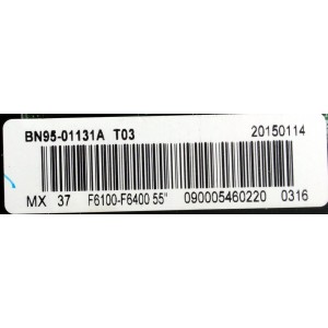 T-CON PARA TV SAMSUNG / NUMERO DE PARTE BN95-01131A / BN41-02069A / BN97-07505A / SUSTITUTAS BN96-28959A / BN95-02470A / BN96-30129A / PANEL'S CY-DF550 / CY-HF55 / MODELOS UA55F / UE55F / UA55H / UE55H / HG55A / UN55F / LH55E / MAS MODELOS EN DESCRIPCIÓN